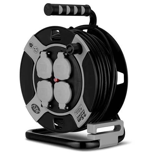 REV Kabeltrommel EX 25m grau IP44 für Outdoor Einsatz