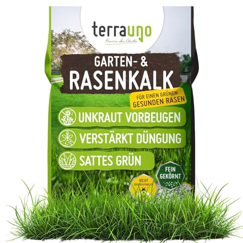 TerraUno Rasenkalk 15 kg für 300 m² Moosfreier Rasen